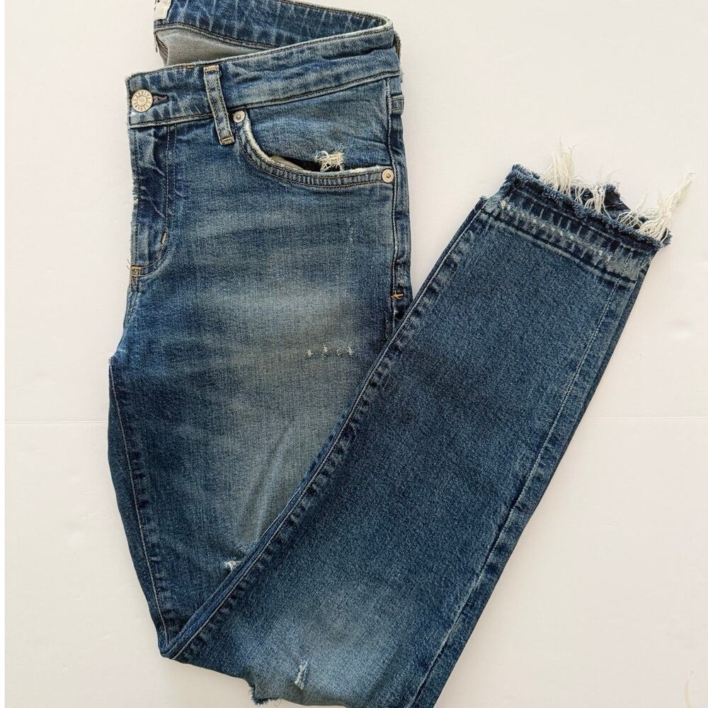 Agolde | medium wash distressed slim denim jeans style # A070-812 | size 28